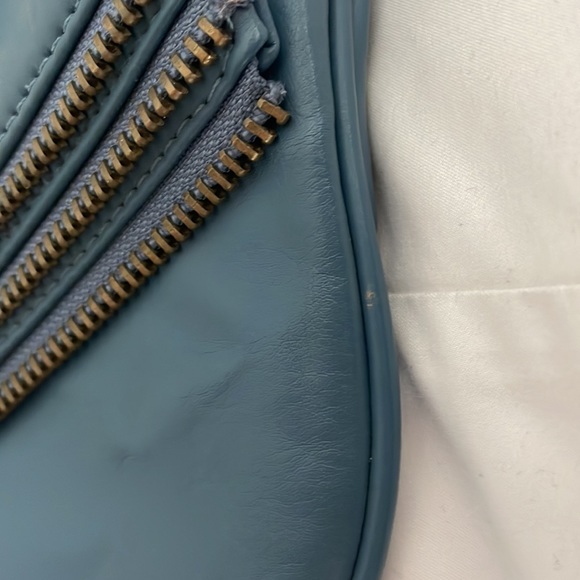 Matt & Nat muted blue leather and gold chain purse - Picture 6 of 6